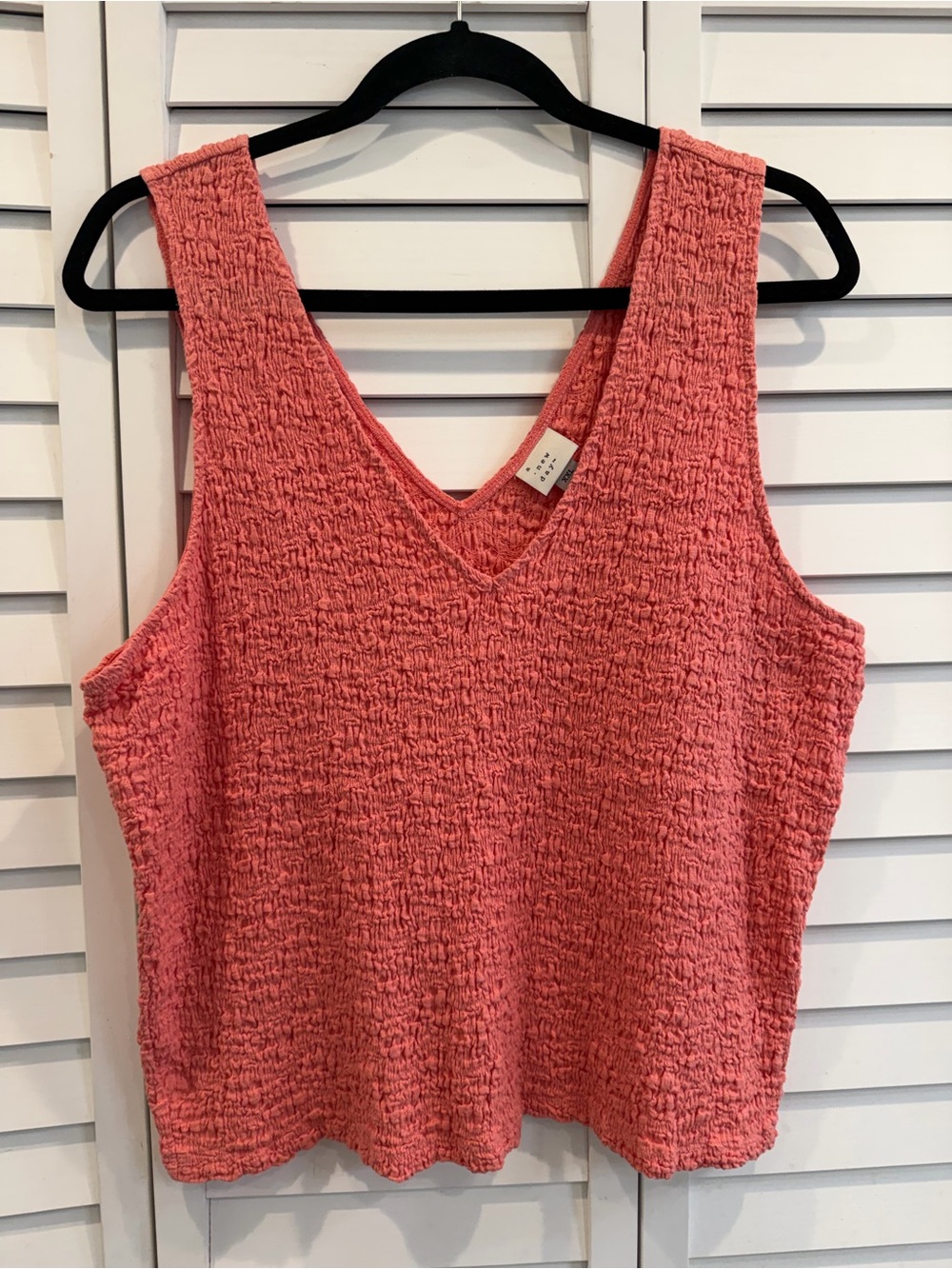 a new day Textured V-Neck Tank Top - Coral